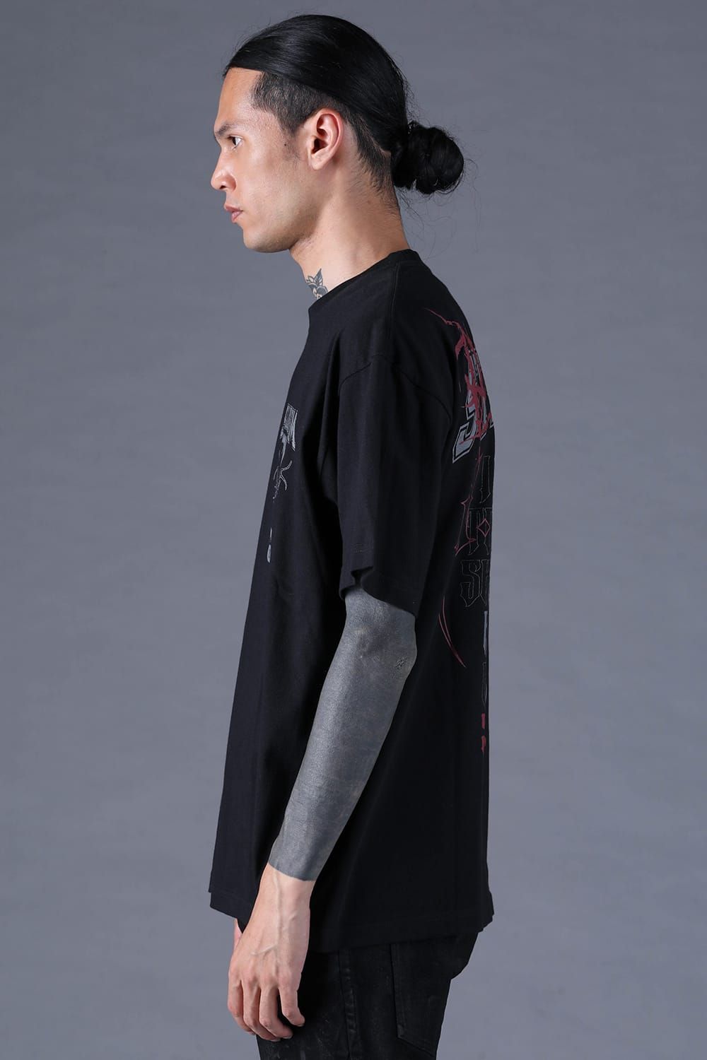 《2027SS先行予約分》Printed T-Shirt: METAL & COLLEGE LOGO "Black" / プリントTee  -Metal & College Logo "ブラック"