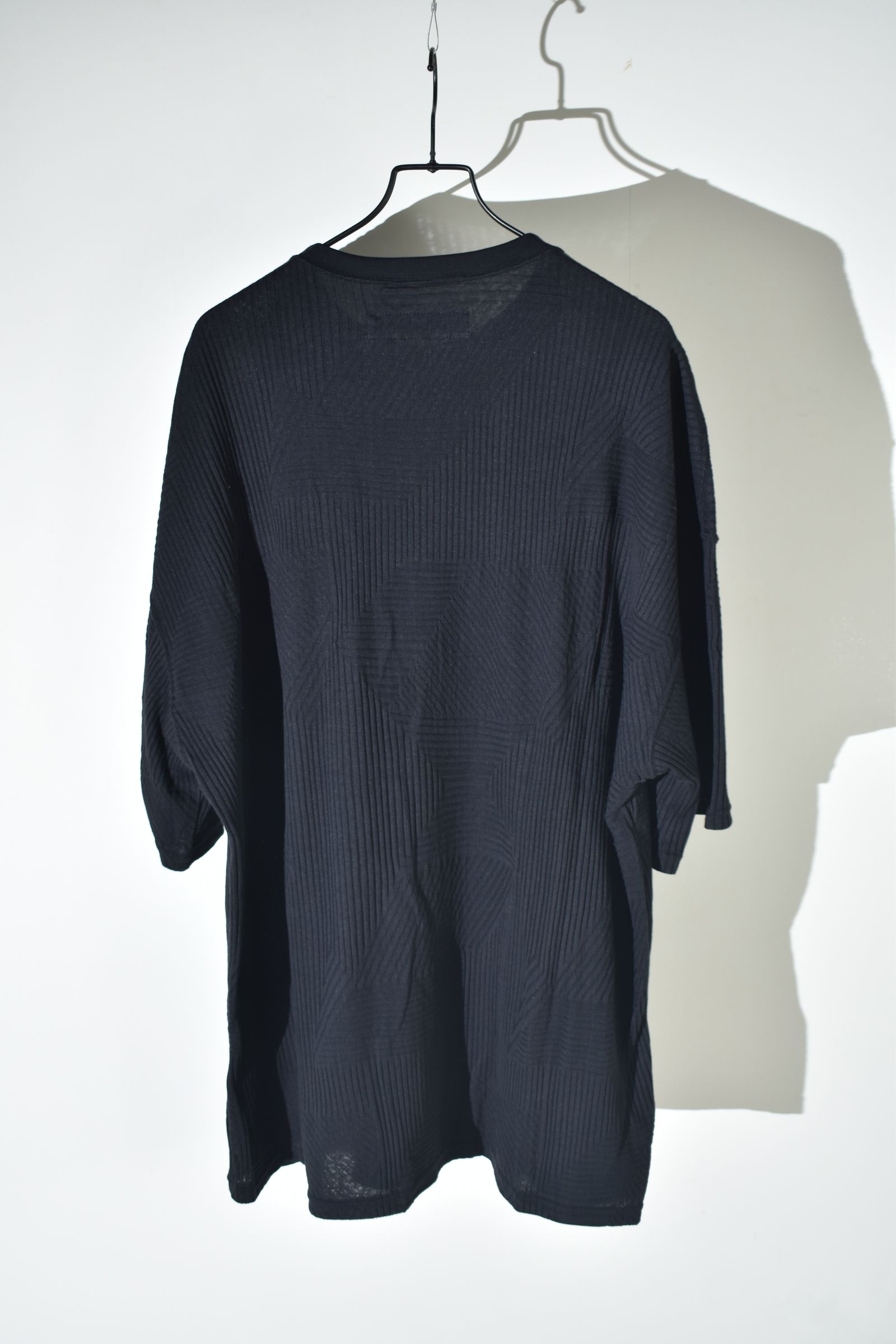 Deformed Stripe Pattern Jumbo Tee "Black" /ディフォルメドストライプパターンジャンボTee"ブラック"