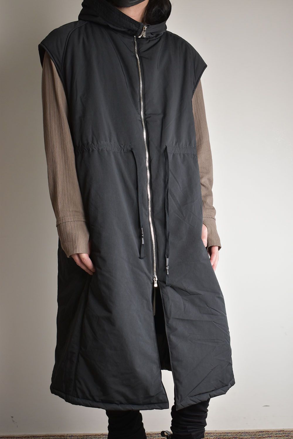 Chill Buster Sleeve Less Long Parka"Black"/チルバスタースリーブレスロングパーカー"ブラック"