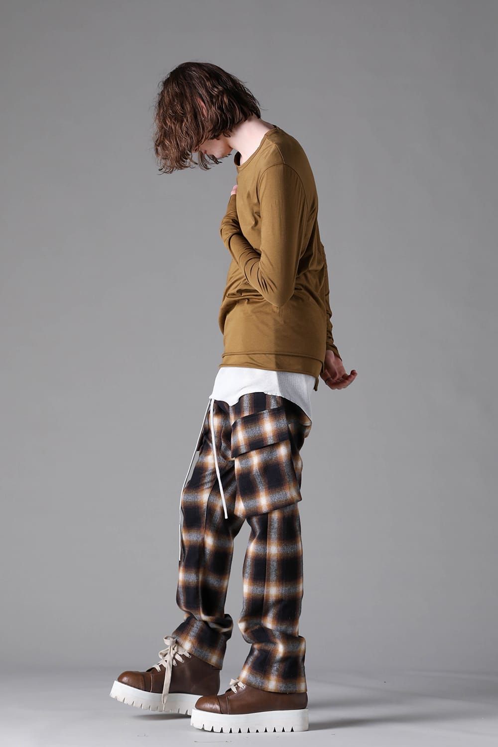 《2026AW先行予約》Layerd Crew Neck Long Sleeve"Black / Mustard yellow /Grey /White" / レイヤードクルーネックロングスリーブ"ブラック/マスタードイエロー/グレー/ホワイト"