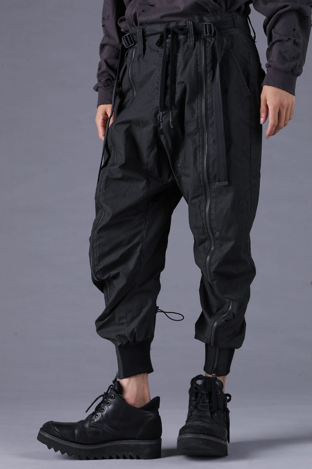 《2027SS先行予約分》Pigment-Coated Parachute Jog Pants"Black" / 顔料コーティングパラシュートジョグパンツ"ブラック"