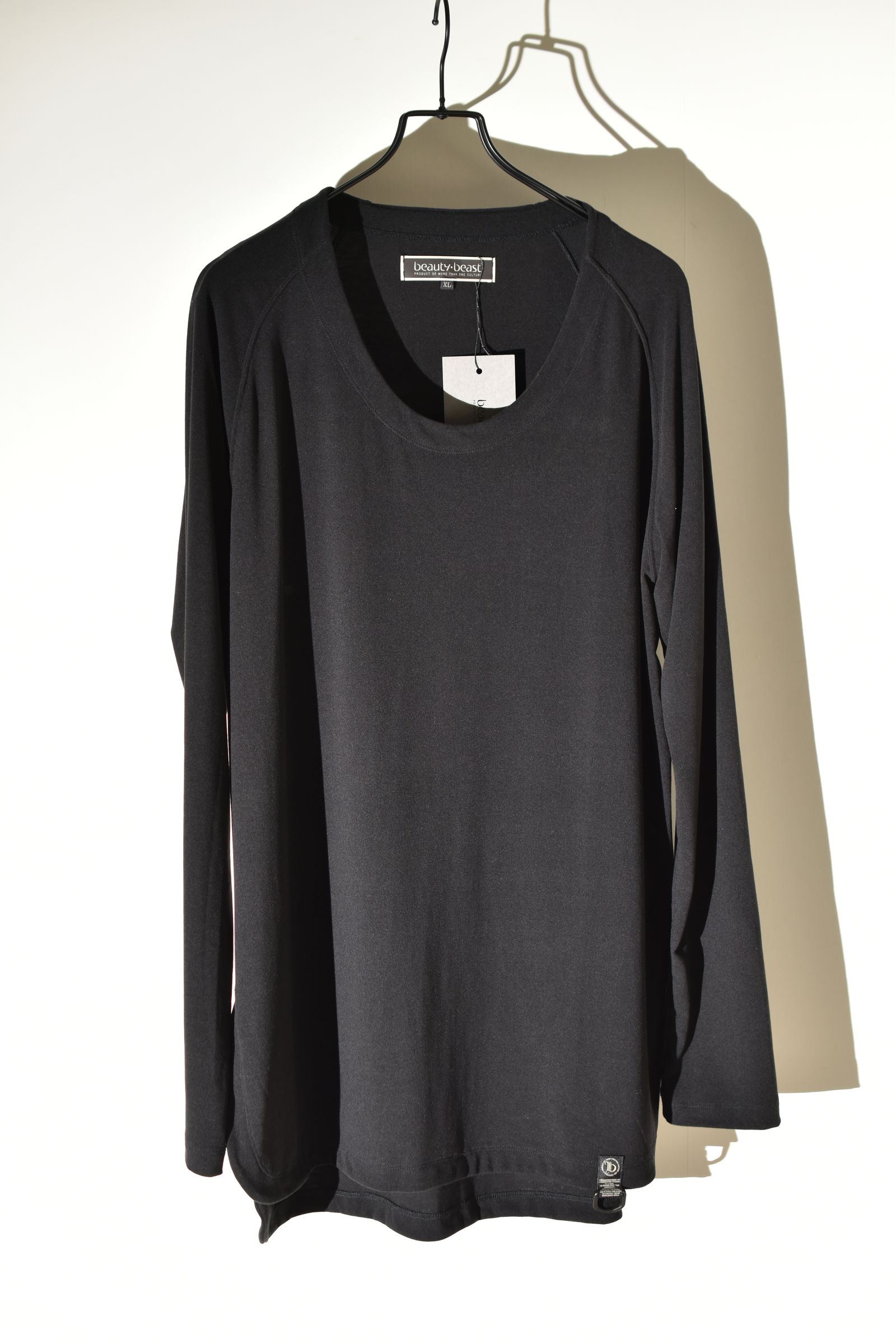 Loose Neck Premier Long Sleeve Tee"Black" /  ルーズネックプレミアロングスリーブTee"ブラック"