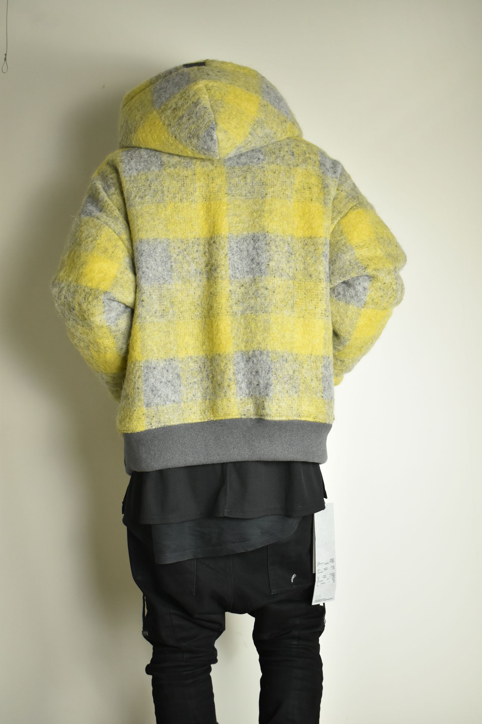 《2026AW先行予約》Plaid Padded Hoodie"Yellow" / プレイドパデッドフーディ"イエロー"