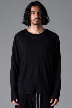 《2026SS先行予約》Deformed Stripe Pattern Shiva Long Sleeve Tee "Black / Cream" /ディフォルメドストライプパターンシヴァロングスリーブ"ブラック/クリーム"