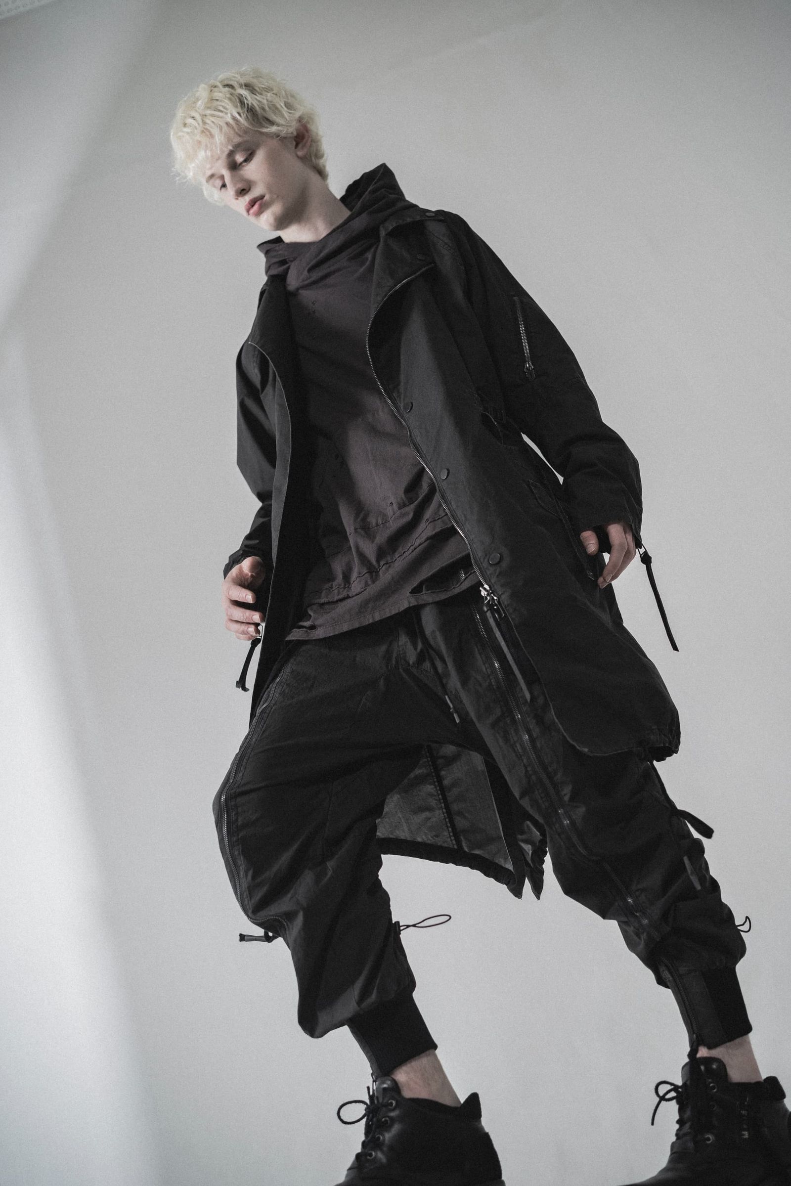 《2027SS先行予約分》Pigment-Coated Rider's Coat"Black" / 顔料コーティングライダースコート"ブラック"