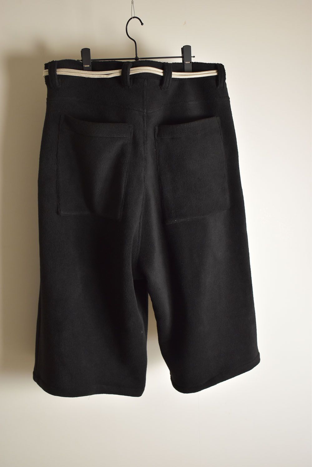 Fleece Over Cropped Pants"Black"/フリースオーバークロップドパンツ"ブラック"