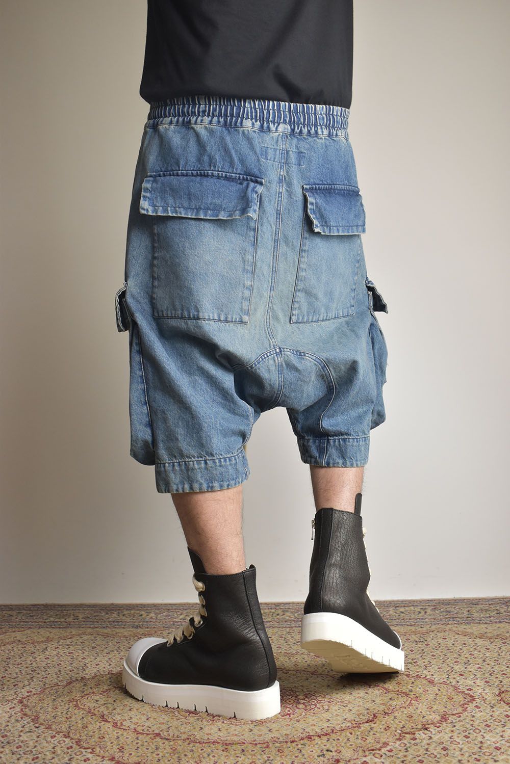 Vintage Denim Military Shorts"Blue" / ヴィンテージデニムミリタリーショーツ"ブルー"
