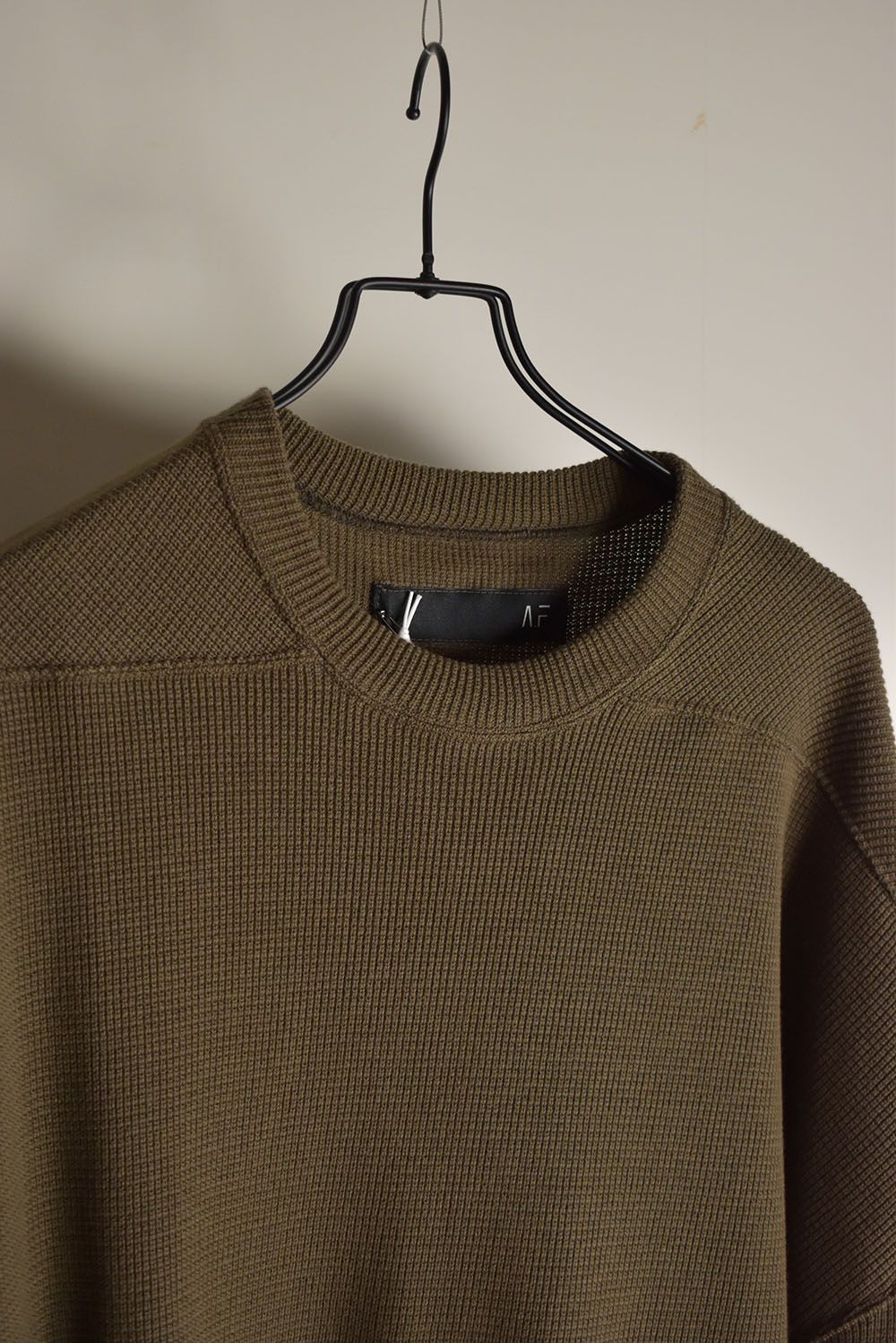 Rib Knit Over Size Top"Olive"/リブニットオーバーサイズトップ"オリーブ"