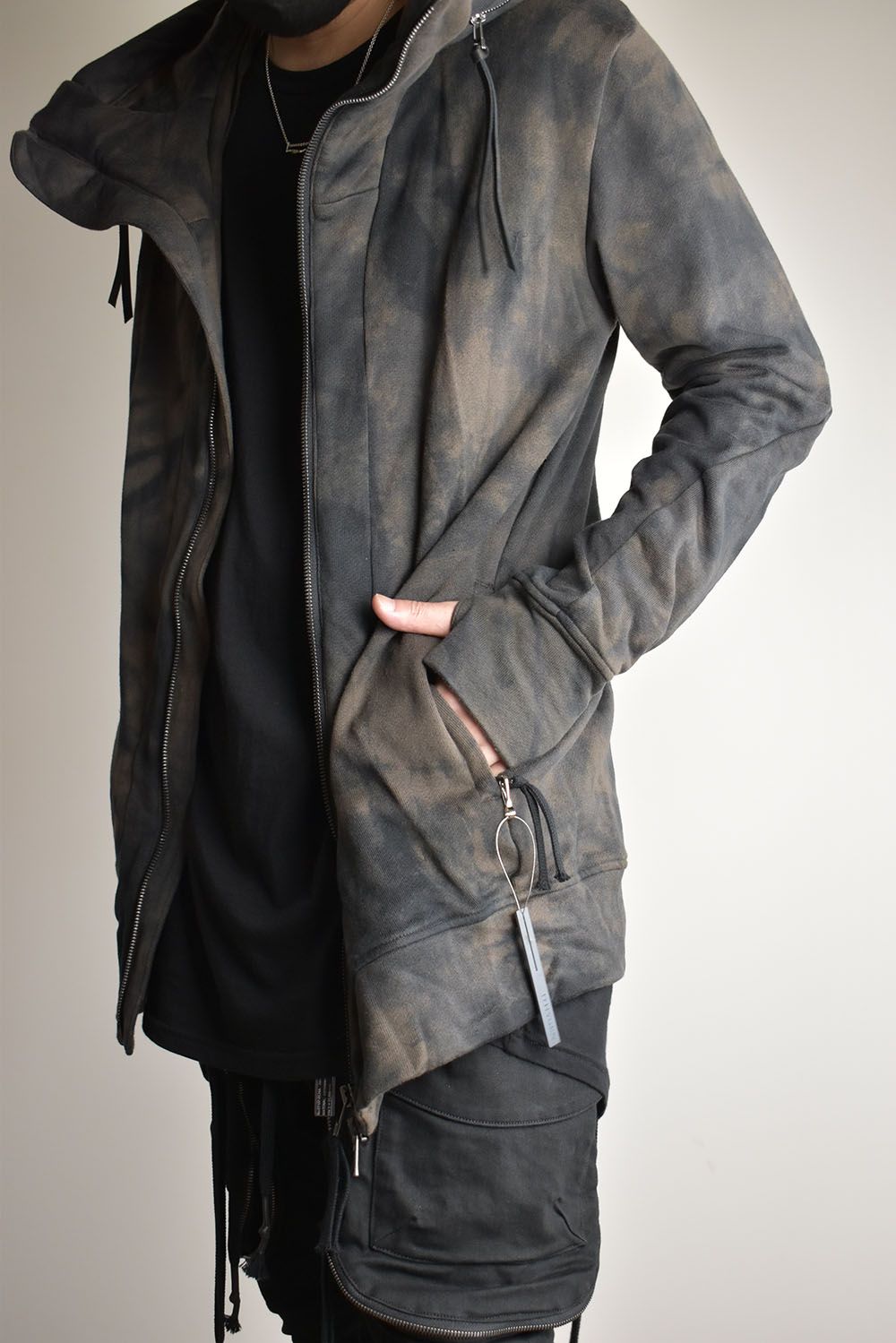 Non Ply Yarn Lined Hooded Jacket"Dust" /  無撚糸裏毛フーデッドジャケット"ダスト"