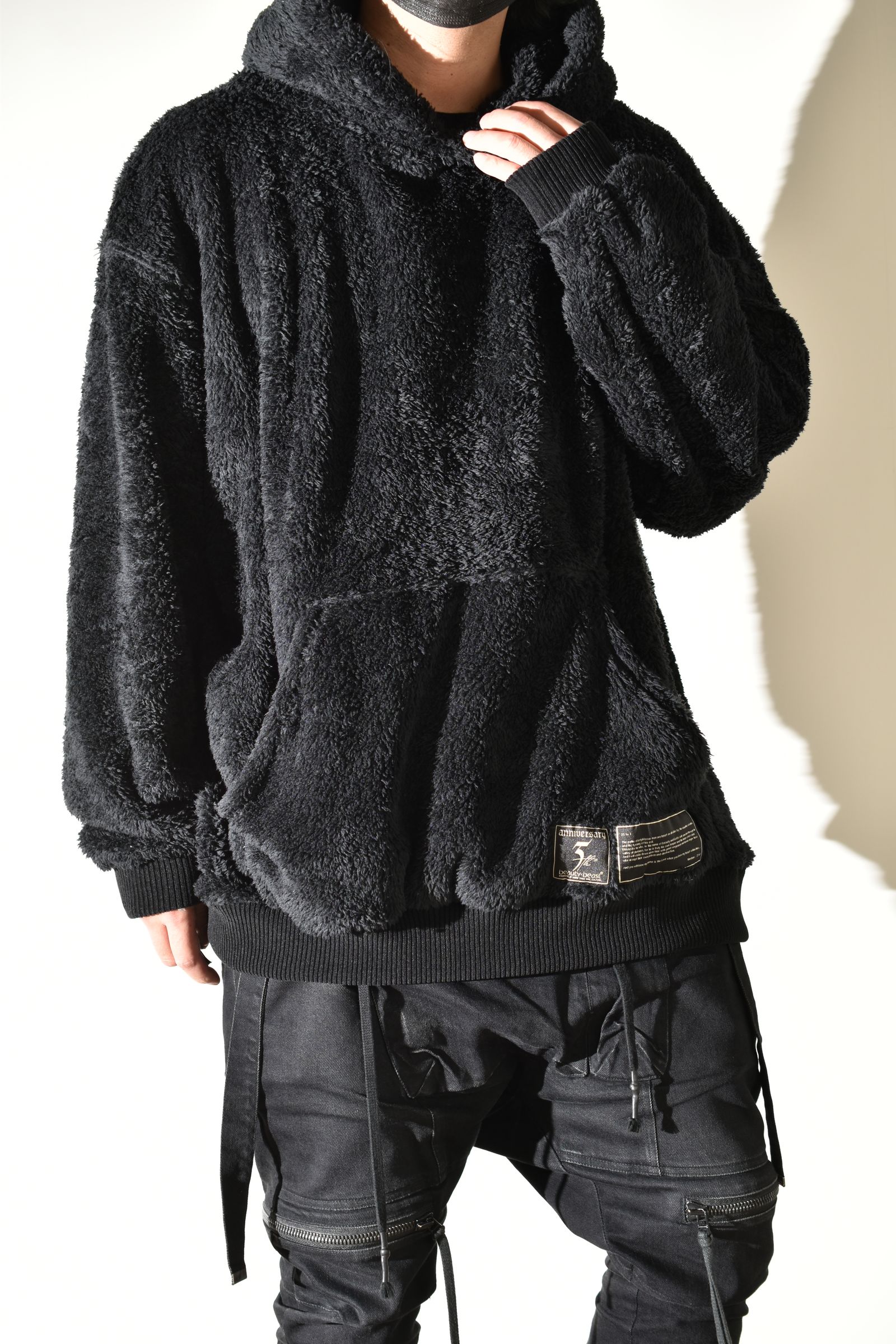 Fleece Big Hoodie "Black" / フリースビッグフーディ "ブラック"
