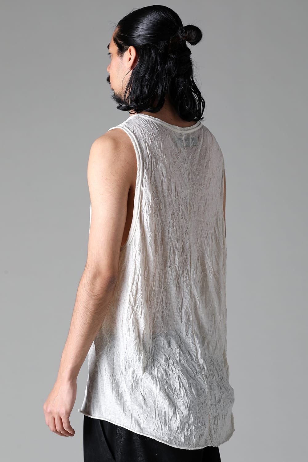 《2025AW先行予約》Gauze Washer Tank Top"Black / Grey / Ivory /Beige" /ガーゼワッシャタンクトップ"ブラック / グレー / アイボリー /ベージュ"