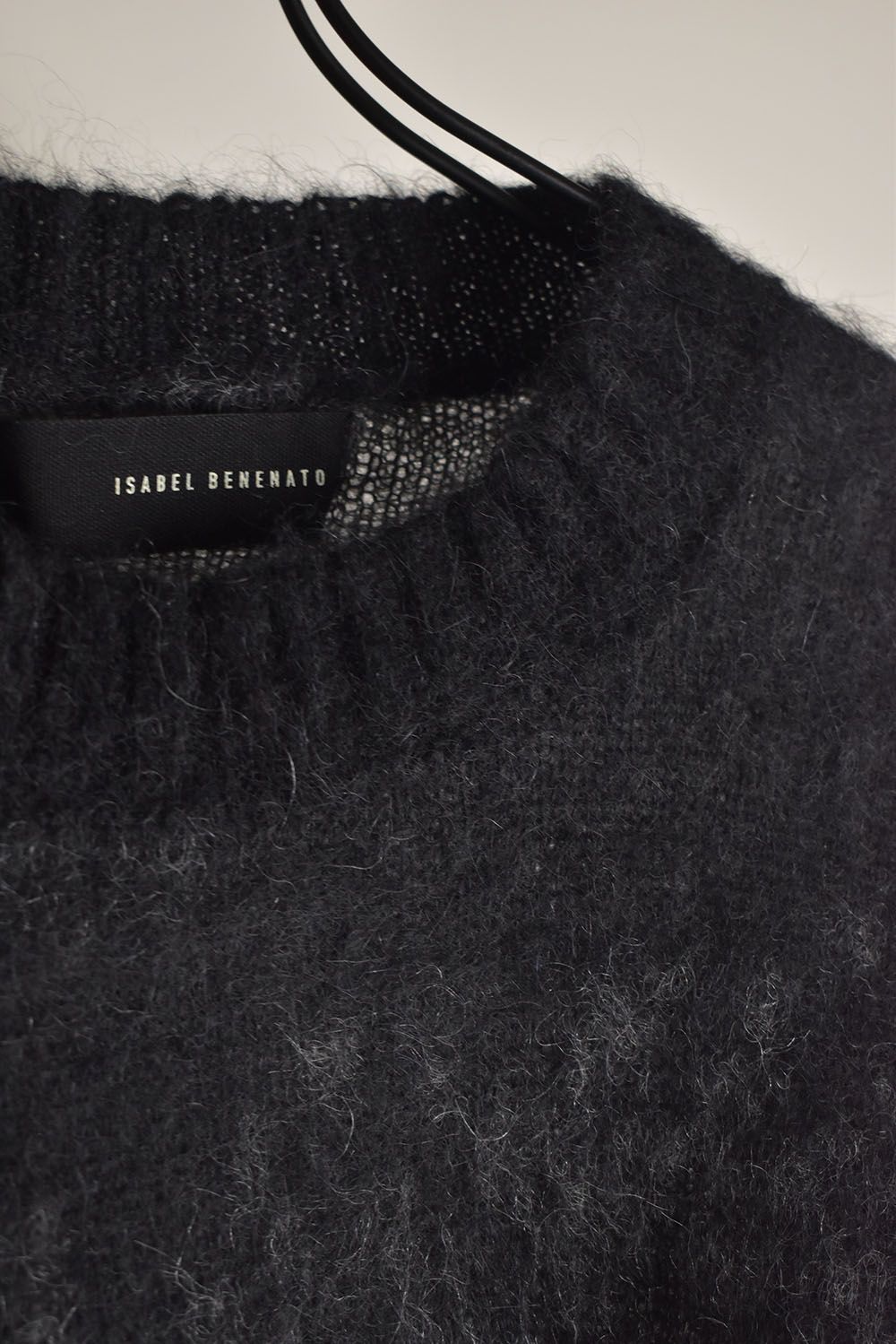 Mohair Alpaca Knit Pullover"Black Grap" / モヘアアルパカニットプルオーバー"ブラックグレープ"