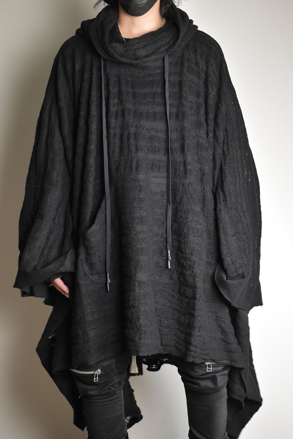 HOODIE PONCHO"Black"/フーディポンチョ"ブラック"