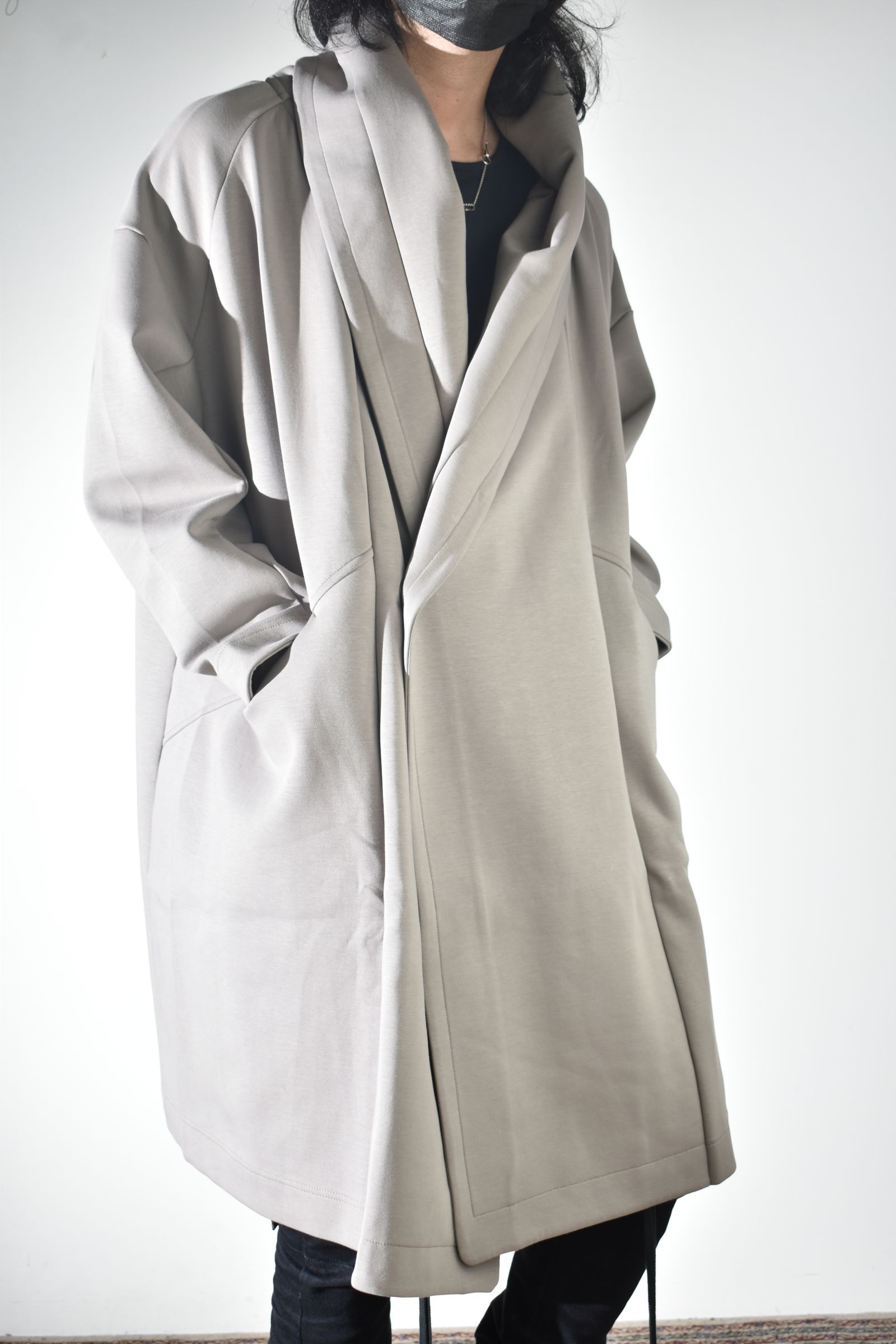 Rap Jersey Coat "Greige" / ラップジャージーコート"グレージュ"