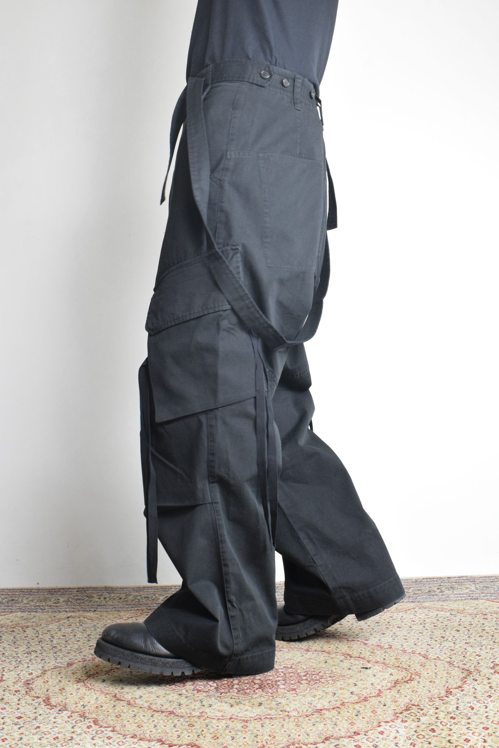 Cargo Flared pants"Black" / カーゴフレアパンツ"ブラック"