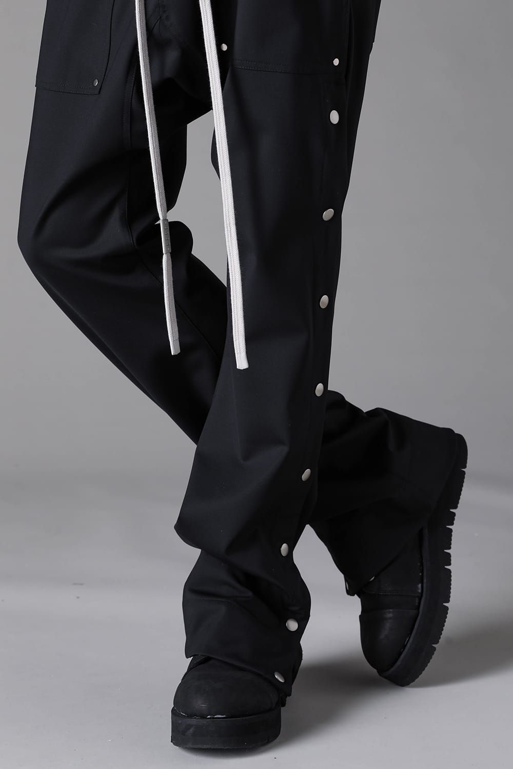 《2026AW先行予約》Technical Nylon Sarrouel Flare Pants"Black"Black" / テクニカルナイロンサルエルフレアパンツ"ブラック"