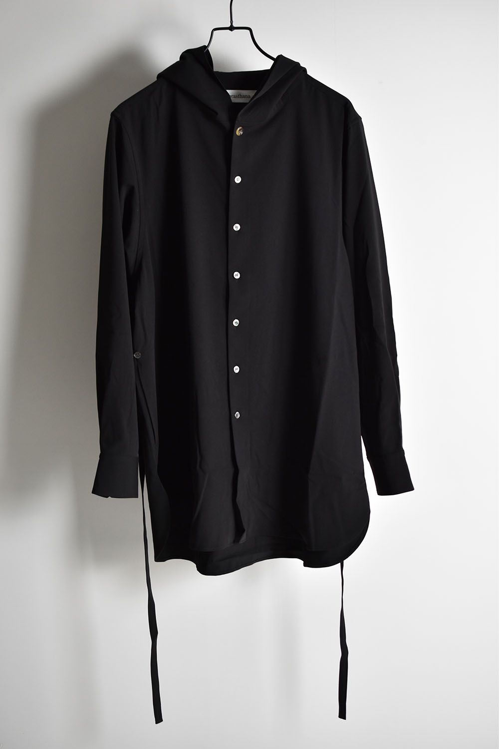 Strings Hooded Shirt"Black"/ストリングフーデットシャツ"ブラック"