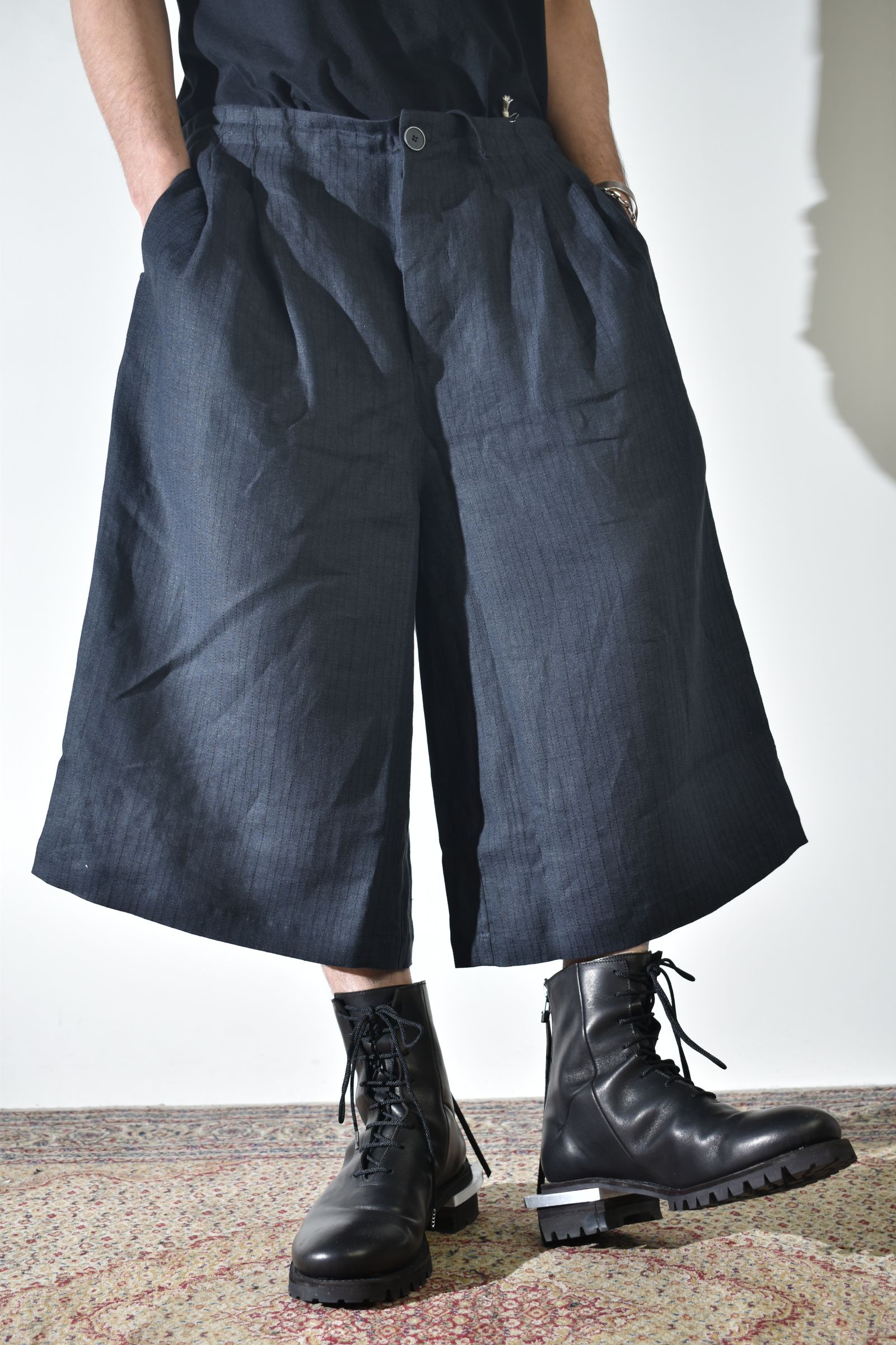 Linen Silk Trousers"Tuxedo" / リネンシルクトラウザー"タキシード"