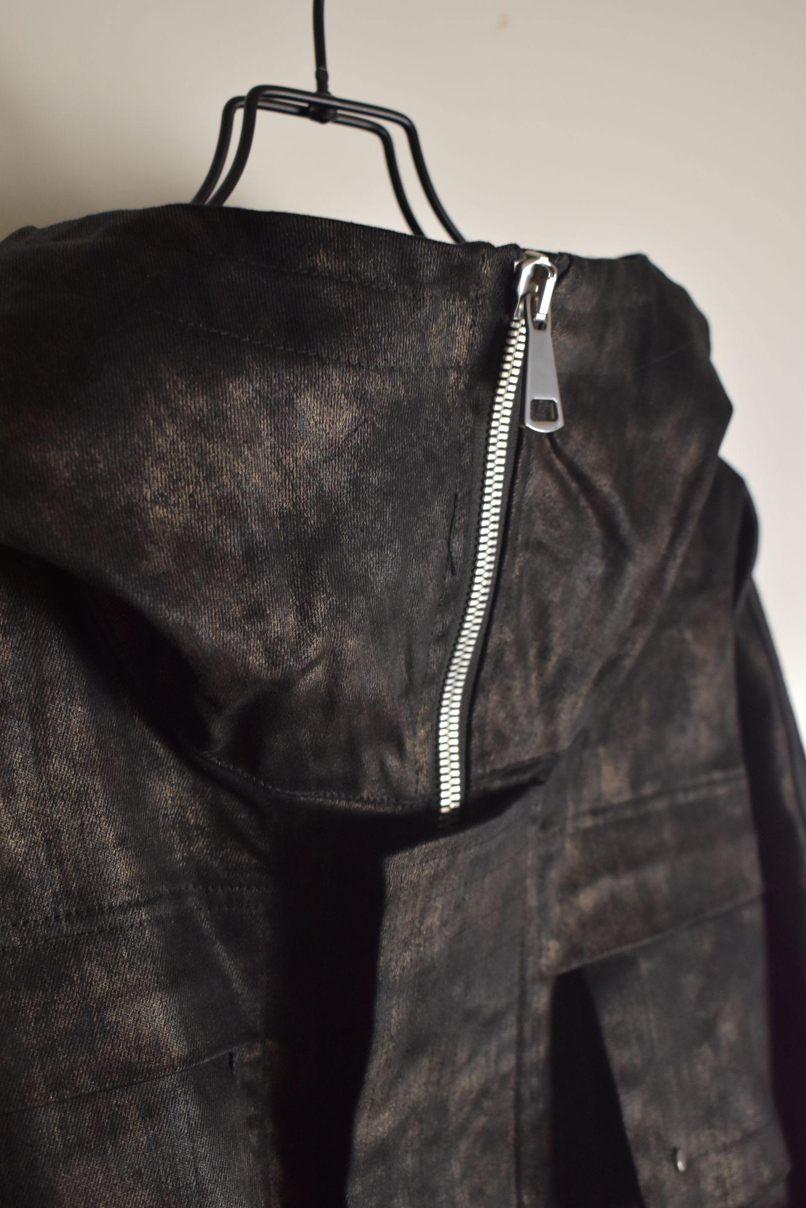 Metal Steam Camouflage Hooded Blouson"Black × Brown" / メタルスチームカモフラージュ フーデッドブルゾン"ブラック×ブラウン"