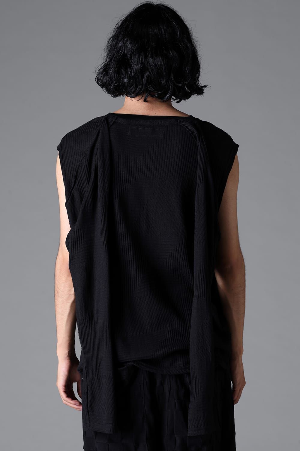 《2026SS先行予約》Deformed Stripe Pattern Shiva Long Sleeve Tee "Black / Cream" /ディフォルメドストライプパターンシヴァロングスリーブ"ブラック/クリーム"