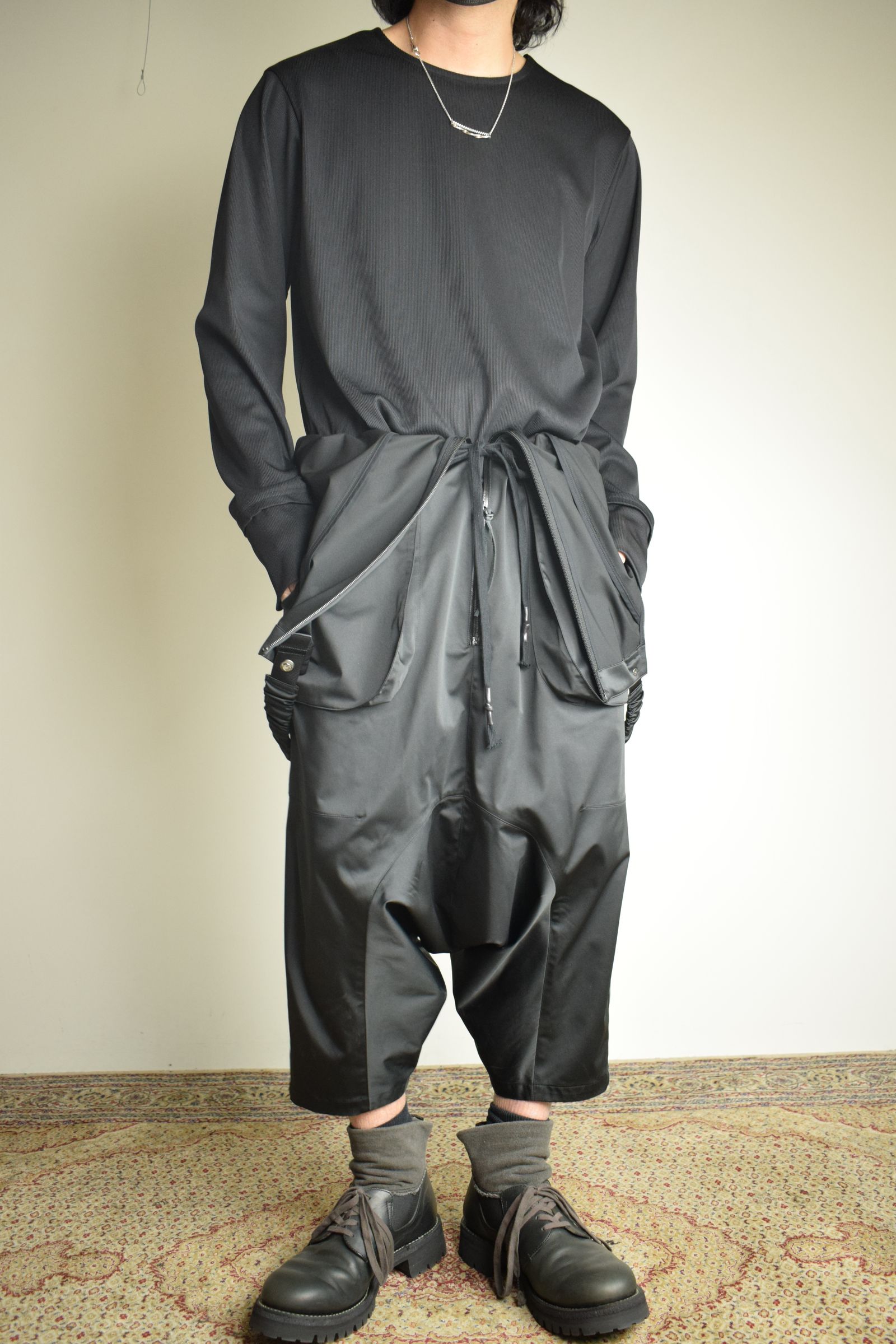 Deep Crotch Over All"Black" / ディープクロッチオーバーオール"ブラック"