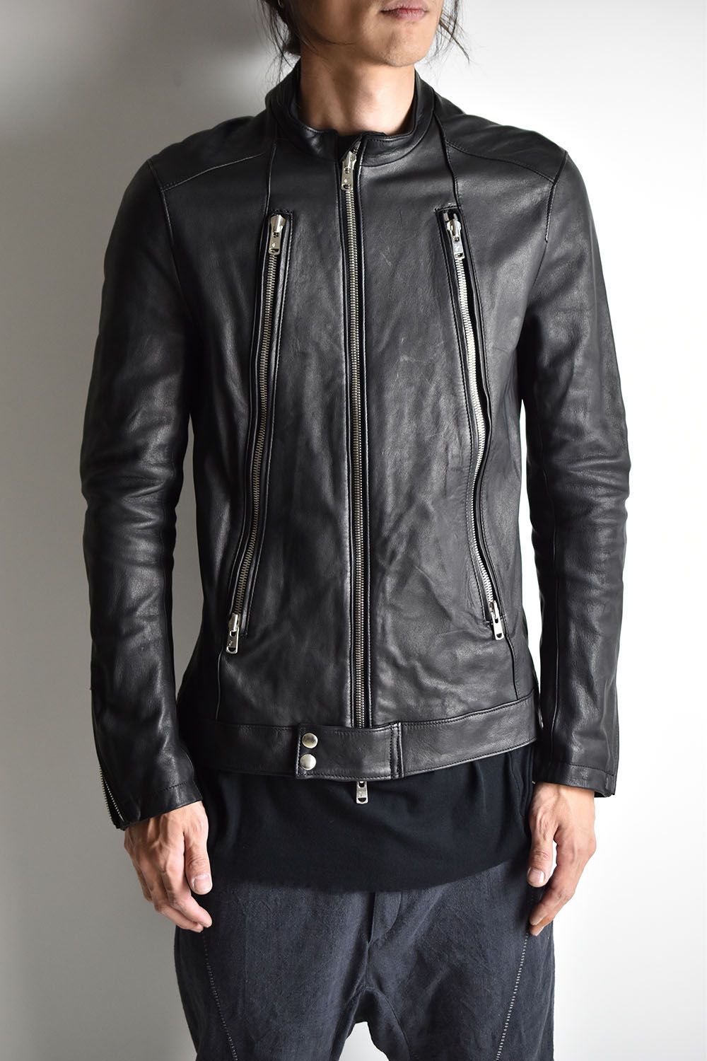 Deer Skin Single Rider,s Jacket"Black"/ディアスキンシングルライダース"ブラック"