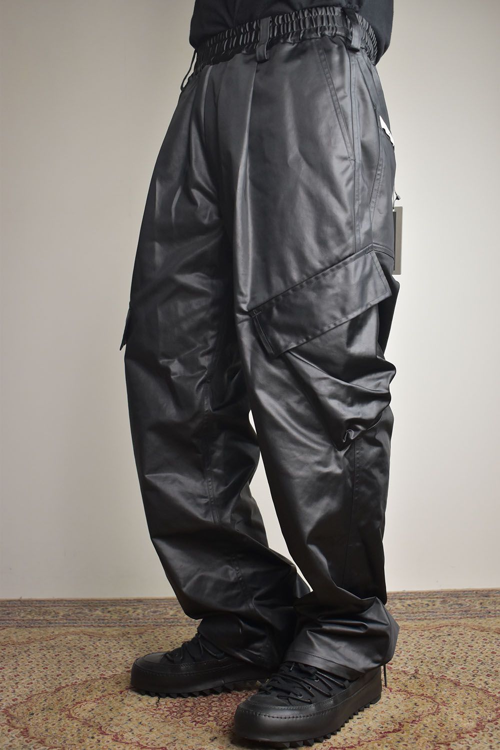 Heavy Satin Cargo Pants"Black" / ヘビーサテンカーゴパンツ"ブラック"