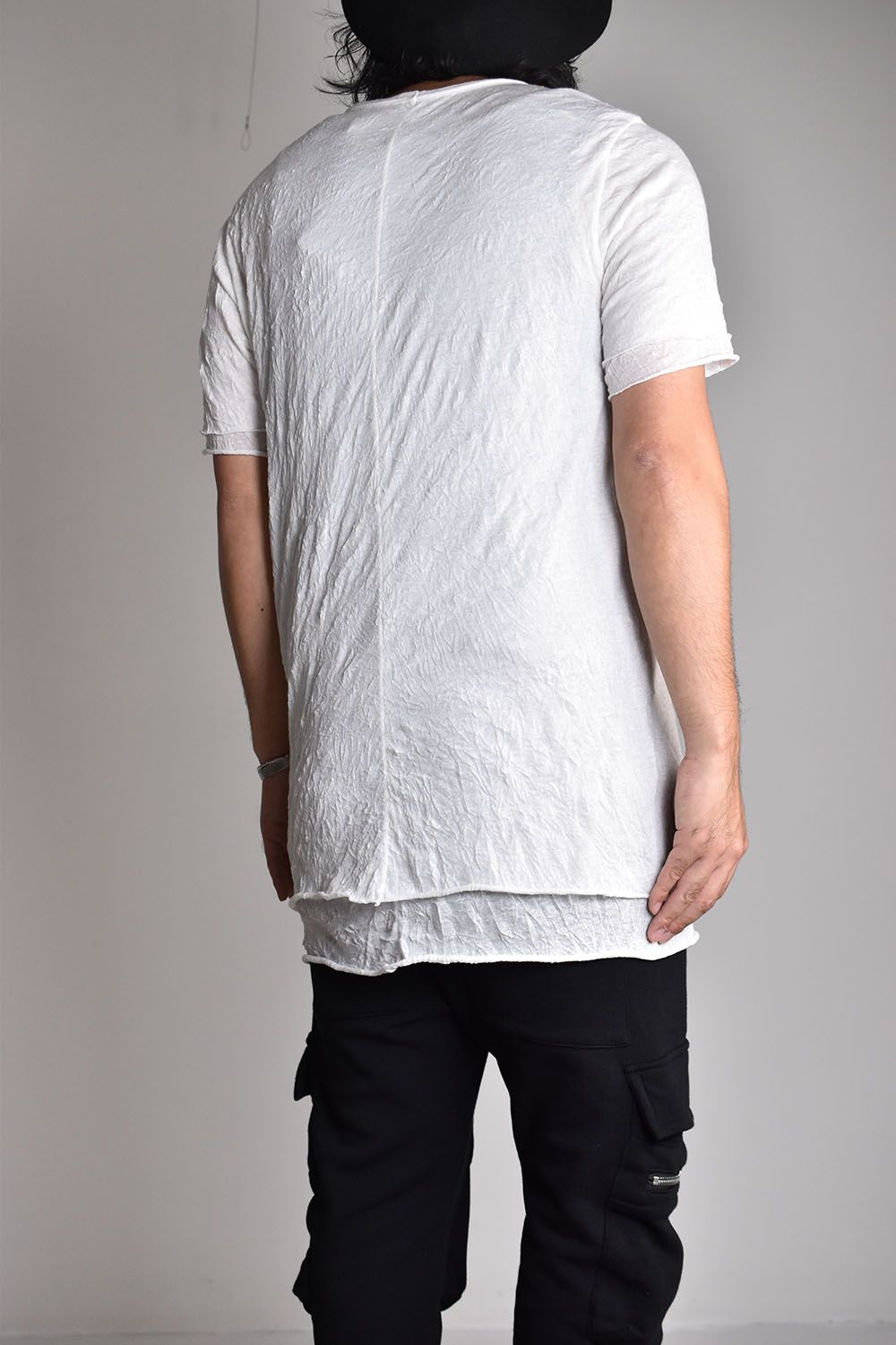 《2026SS先行予約》Gauze Washer Layerd V-Neck Tee"BK×WH/IV×GYBG×GY/BK×BK/WH×WH"/ガーゼワッシャーレイヤードVネックTee"