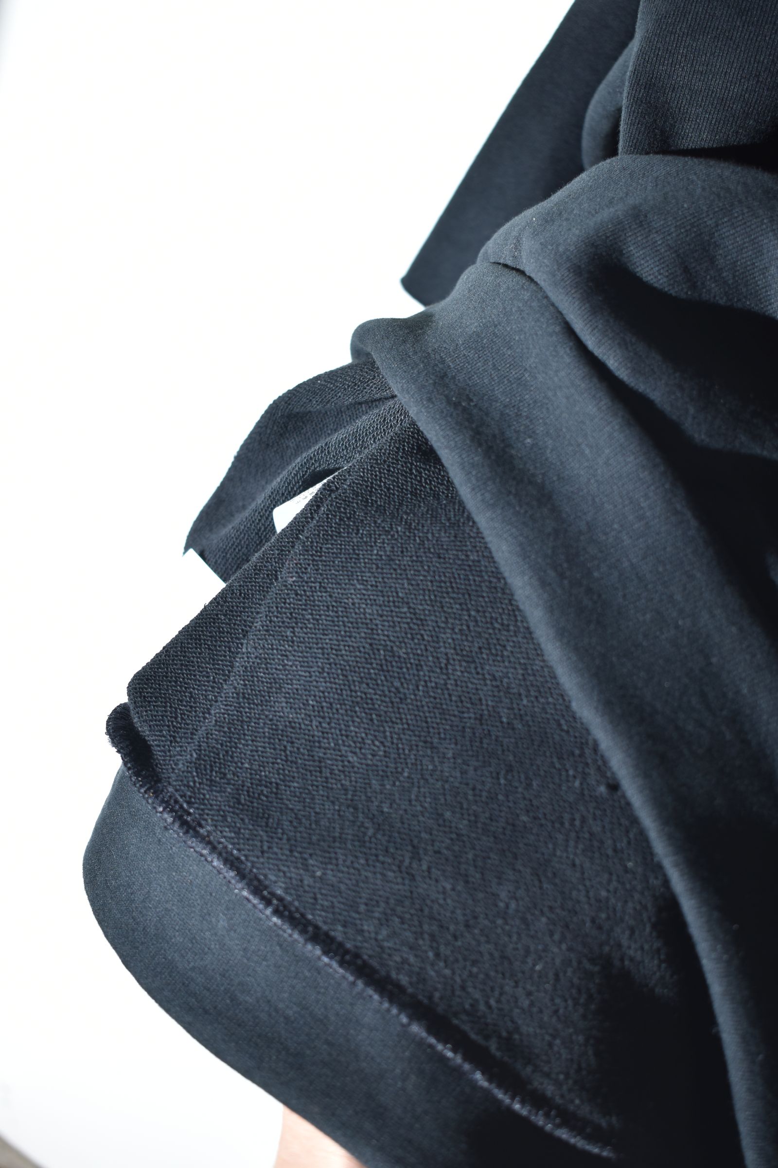 Short Sleeve Sweatshirt with Pocket"Black" / ショートスリーブスウェットシャツ ウィズポケット"ブラック"