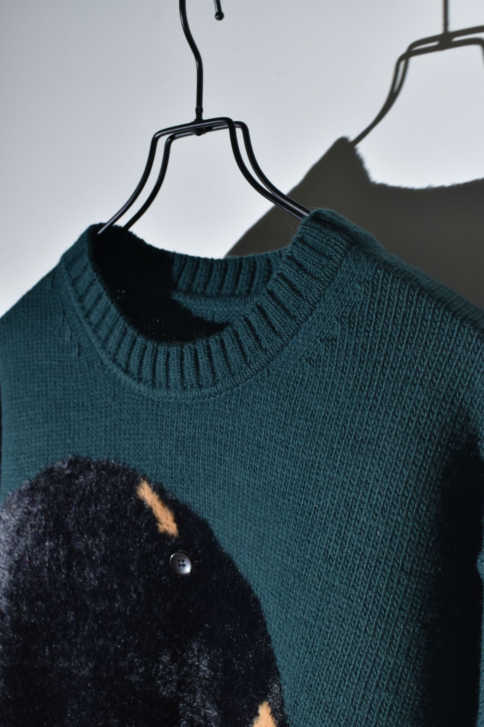 Dog Motif Intarsia Sweater "Jade" / ドッグモチーフインターシャセーター"ジェイド"