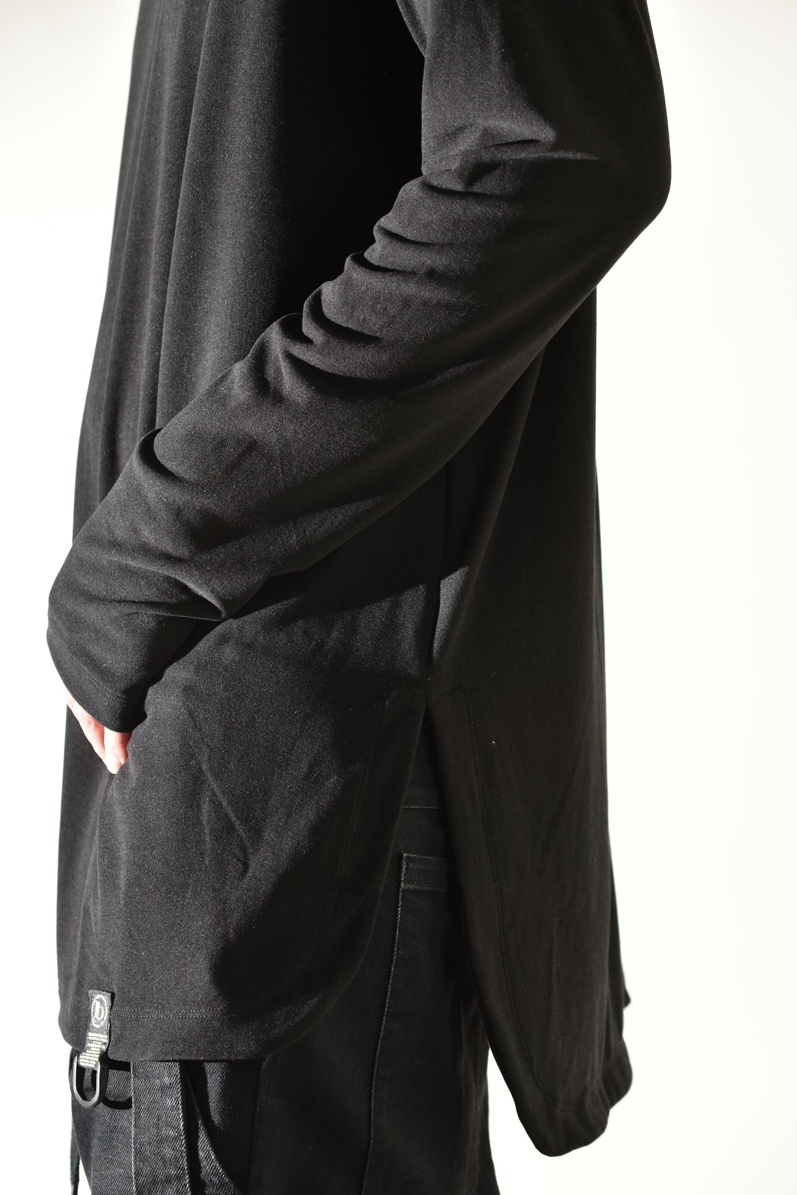 Loose Neck Premier Long Sleeve Tee"Black" /  ルーズネックプレミアロングスリーブTee"ブラック"
