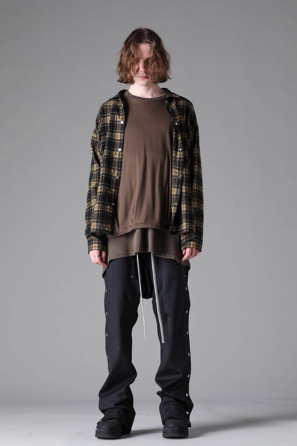 《2026AW先行予約》Plaid Patterned Shirts"Black × Yellow" / プレイドパターンシャツ"ブラック × イエロー"