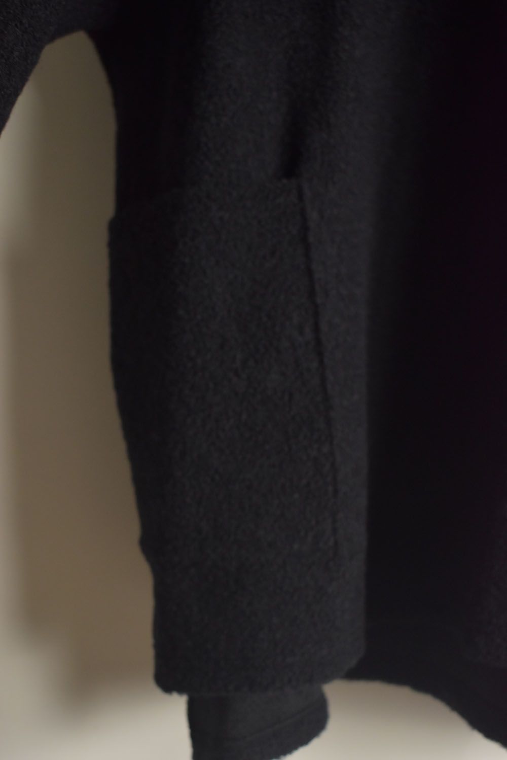 Loop Knit High Neck Long Sleeve T-Shirt "Black" / ループニットハイネックロングスリーブTシャツ"ブラック"