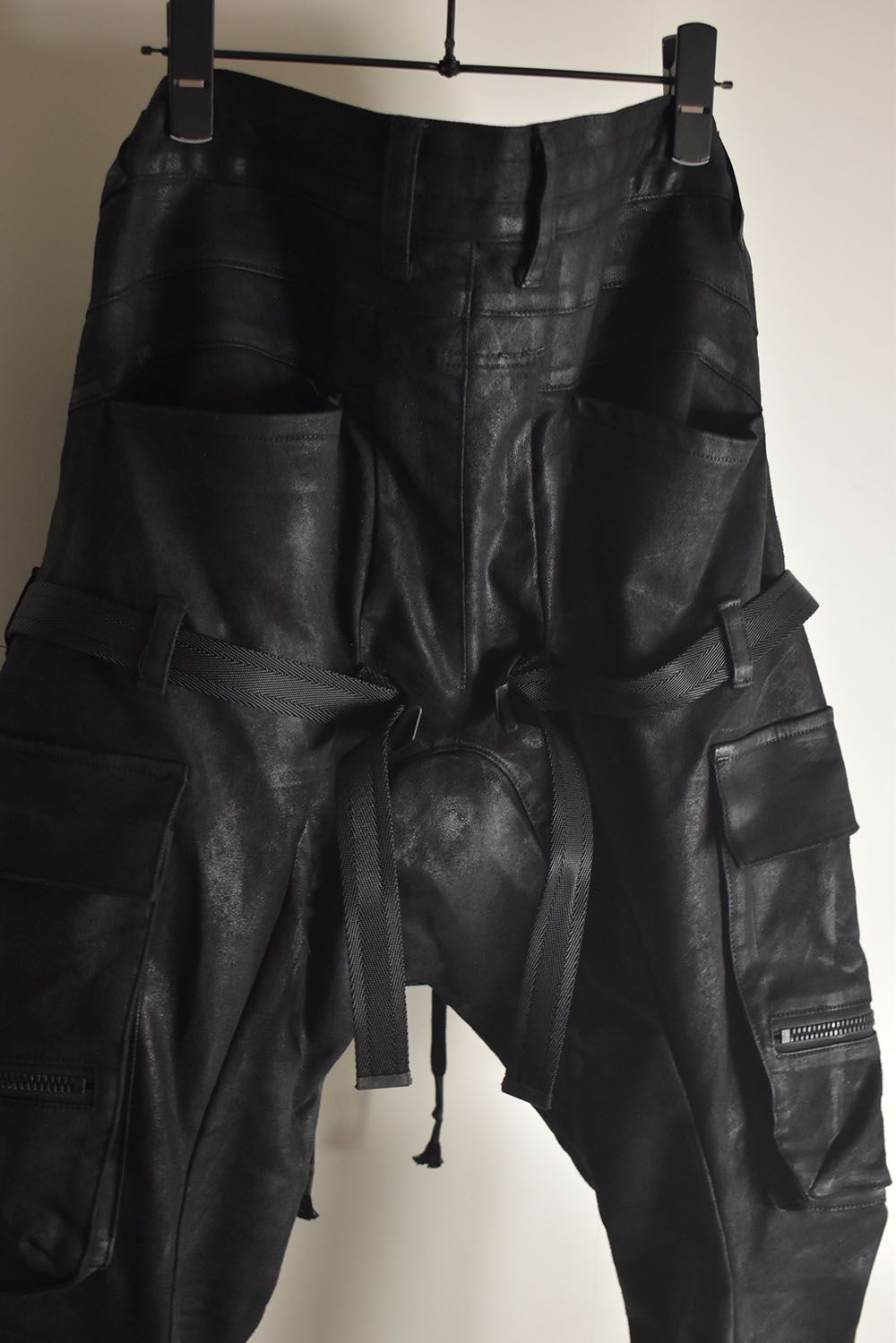 Product Coating Bag Attached Cargo Jogging Pants"Black" / 製品コーティングバッグアタッチドカーゴジョグパンツ"ブラック"