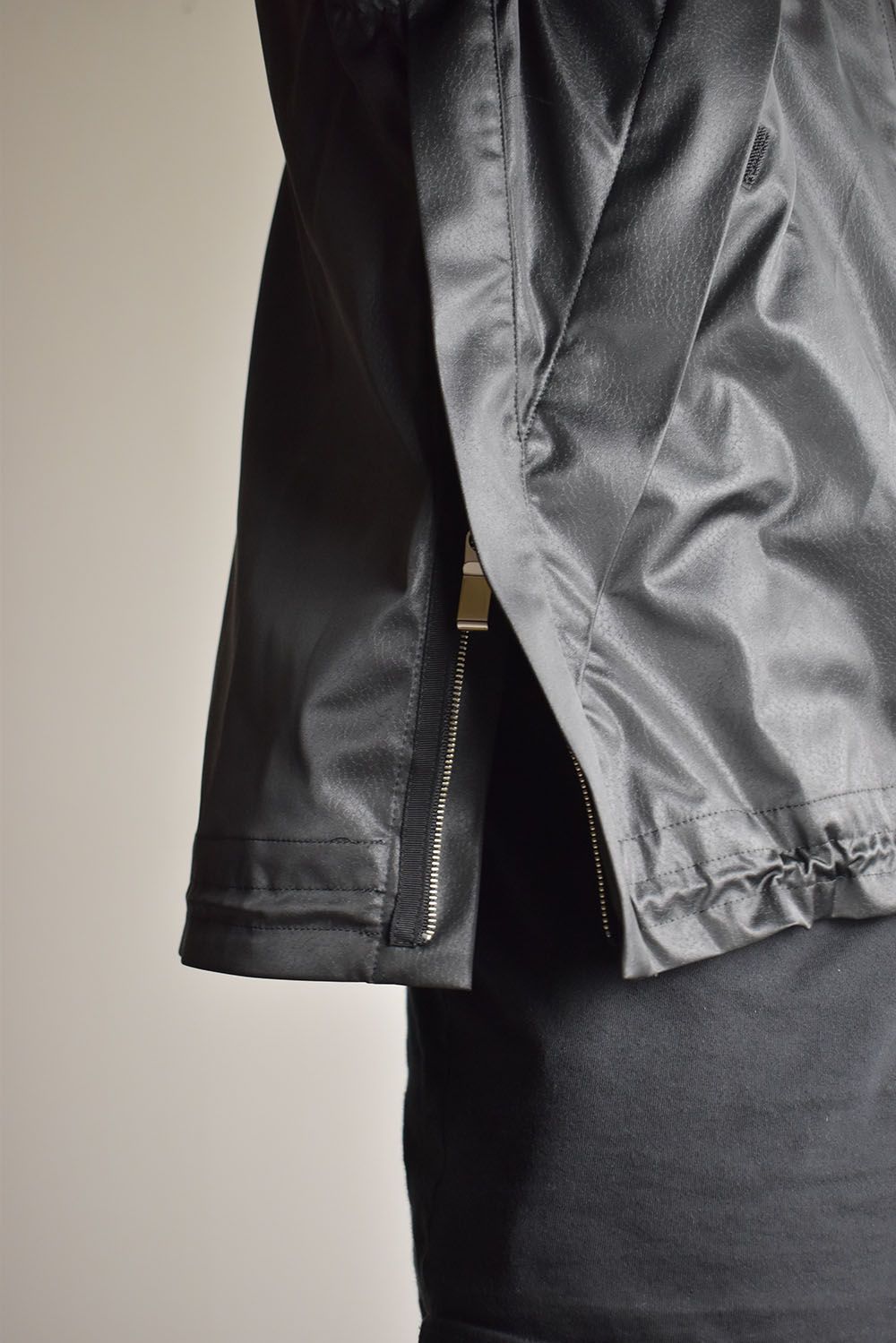 Fake Fake Leather Flight Jacket"Black"/フェイクフェイクレザーフライトジャケット"ブラック"