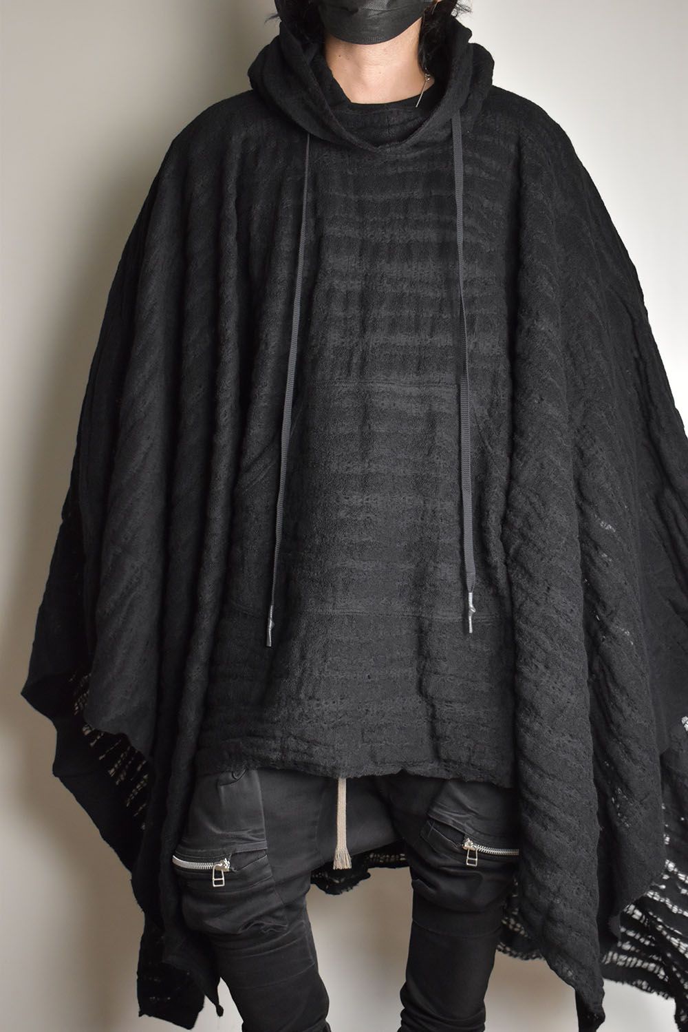 HOODIE PONCHO"Black"/フーディポンチョ"ブラック"