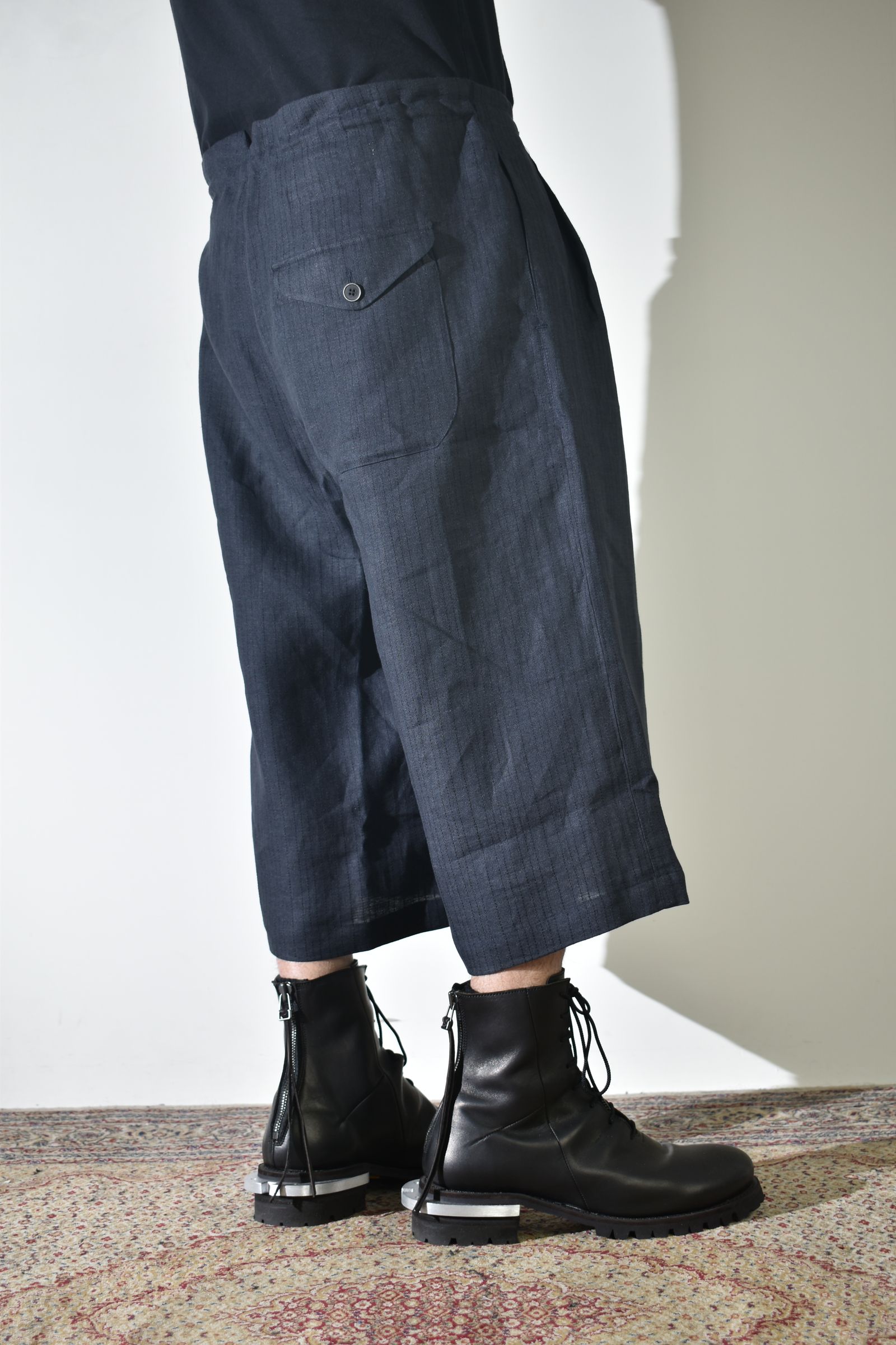 Linen Silk Trousers"Tuxedo" / リネンシルクトラウザー"タキシード"