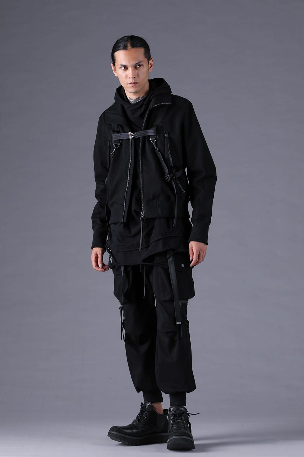 《2027SS先行予約分》Dry Jersey Harness Belt Blouson"Black" / ドライジャージハーネスベルトブルゾン"ブラック"
