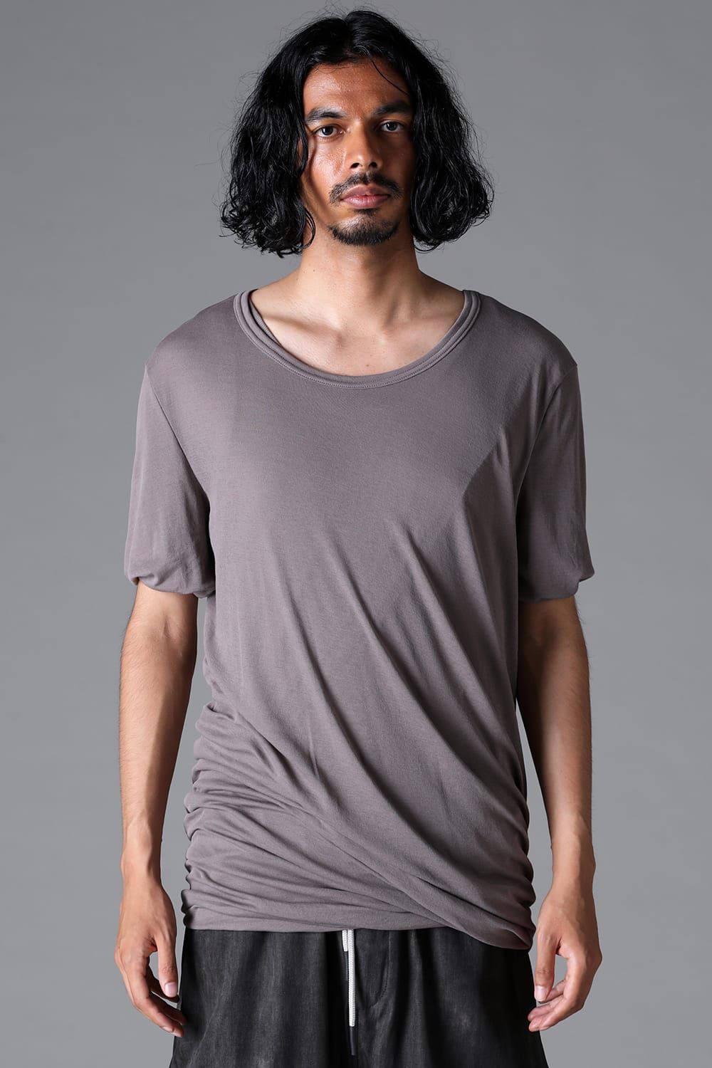 《2026SS先行予約》Twist Layered Tee"Black / Cream /White /Stone /Brown" / ツイストレイヤードTee"ブラック/クリーム/ホワイト/ストーン/ブラウン"
