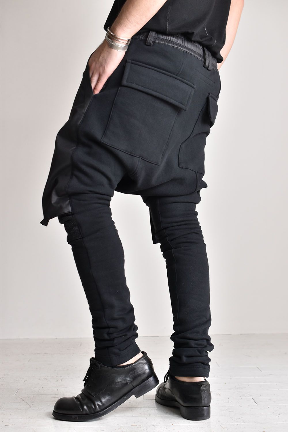 Combi Sweater Srouel Skinny Pants"Mix Black"/コンビスウェットサルエルスキニーパンツ"ミックスブラック"