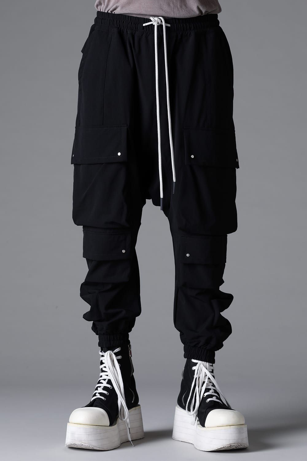 《2026SS先行予約》Stretch Nylon Military Sarouel Pants"Black" / ストレッチナイロンミリタリーサルエルパンツ"ブラック"