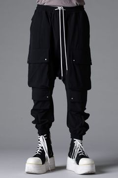 《2026SS先行予約》Stretch Nylon Military Sarouel Pants"Black" / ストレッチナイロンミリタリーサルエルパンツ"ブラック"