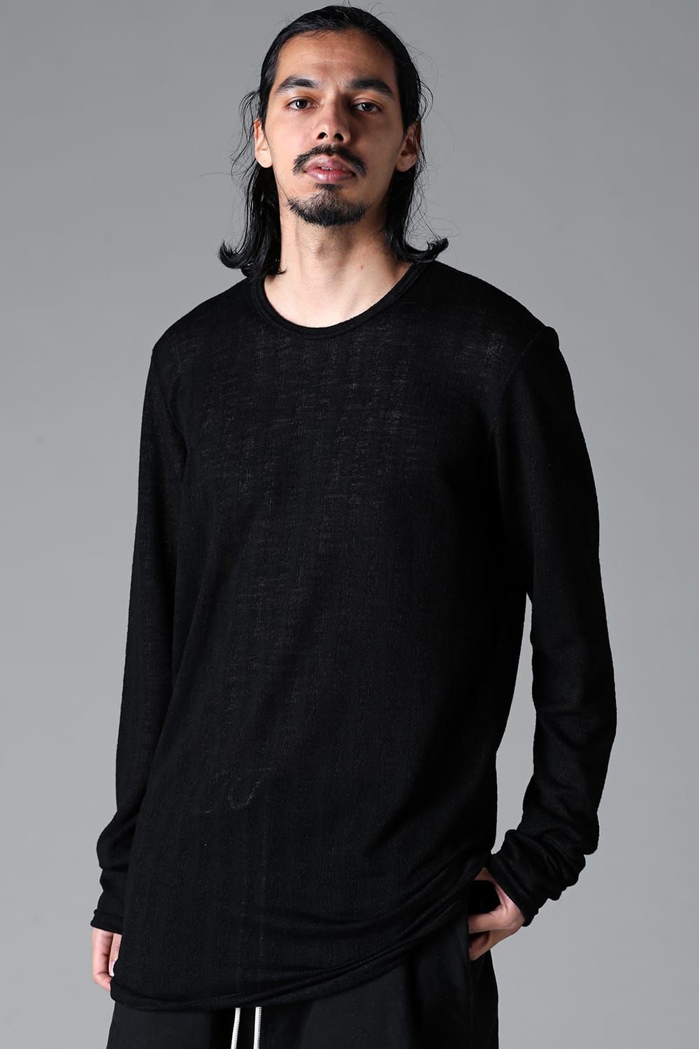 《2025AW先行予約》Crew Neck Top"Black / Khaki /Grey /D.Grey" / クルーネックトップ"ブラック/カーキ/グレー/ダークグレー"