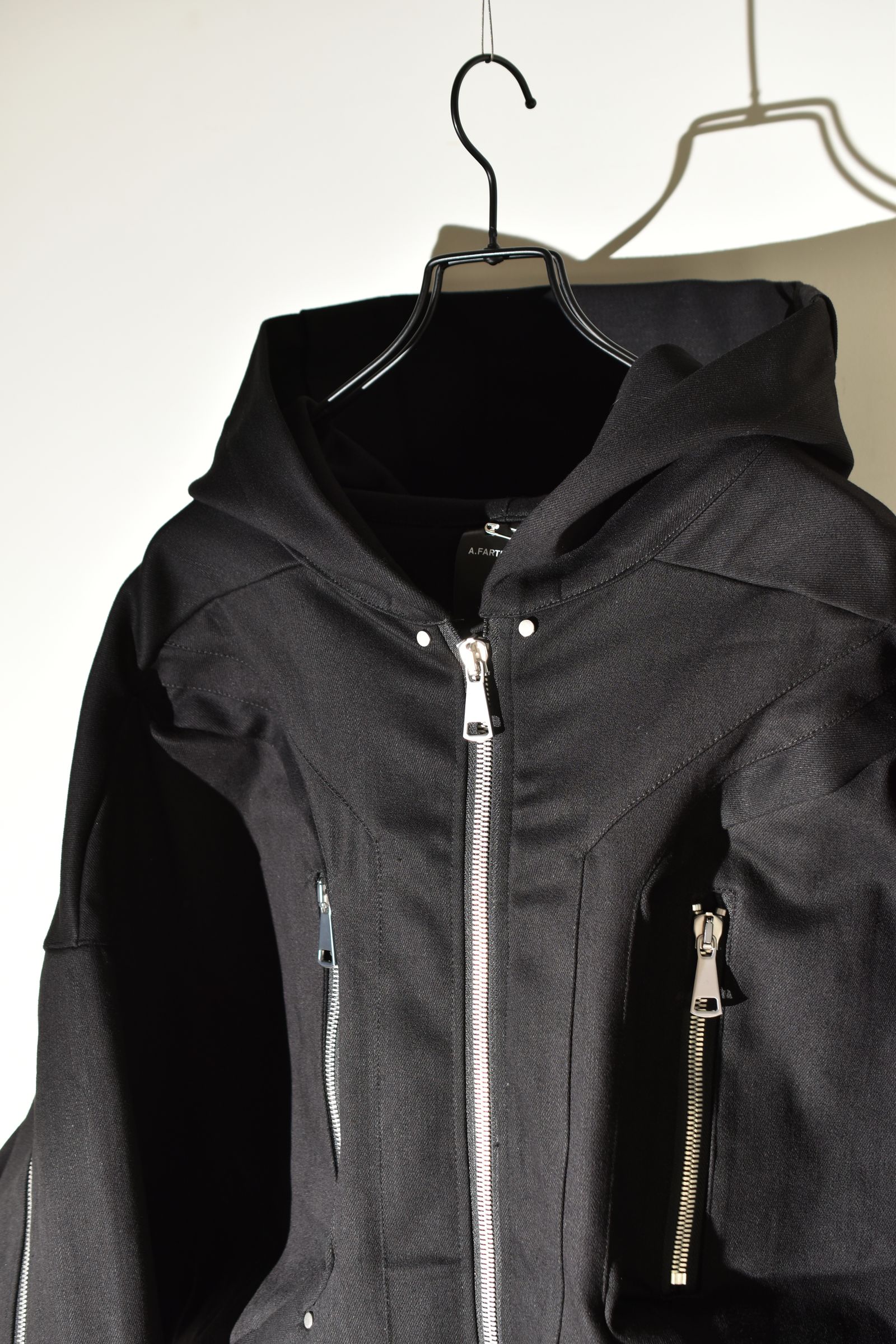 Denim Zip Hoodie Blouson"Black" / デニムジップフーディブルゾン"ブラック"
