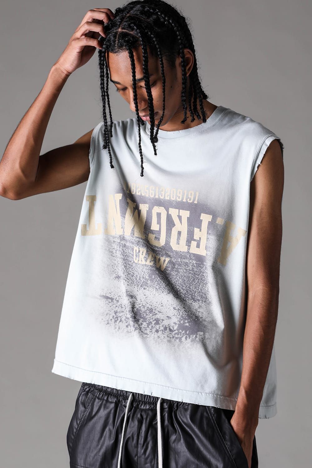 《2027SS先行予約》AFRGMNT Short Tank "Burnt Black / Ecru / Smoky Indigo / Ash Mint " / AFRGMNT ショートタンク"バーントブラック / エクリュ /スモーキーインディゴ /アッシュミント"