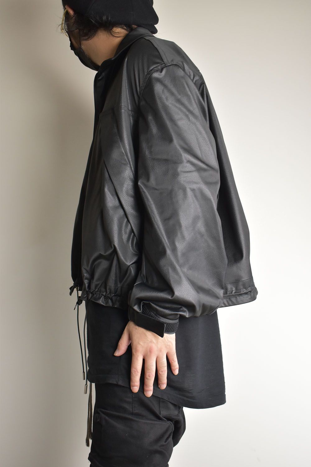 Fake Fake Leather Flight Jacket"Black"/フェイクフェイクレザーフライトジャケット"ブラック"