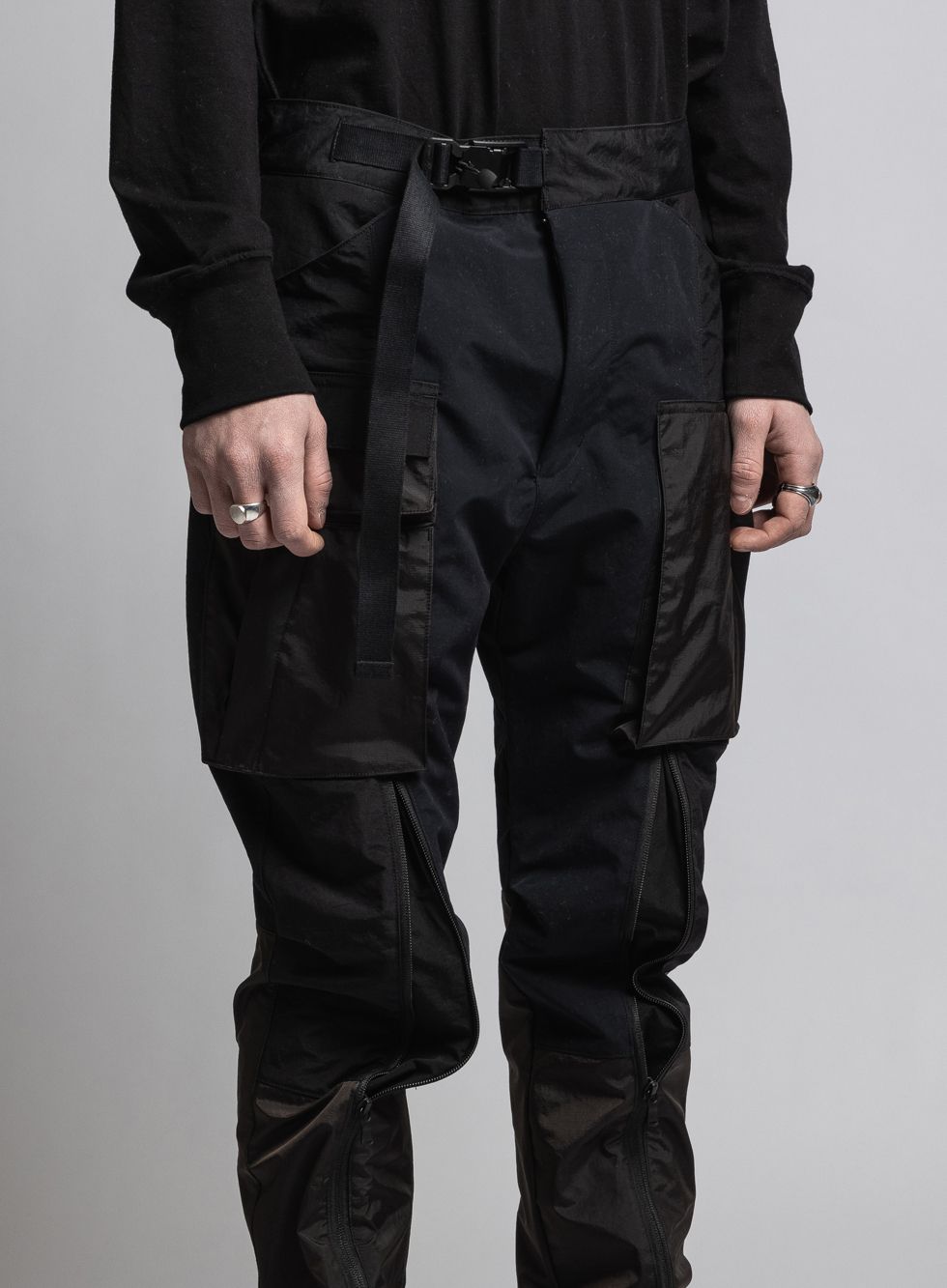 Panel Combination Tactical Pants"Black"/後染めパネルコンビネーションタクティカルパンツ"ブラック"