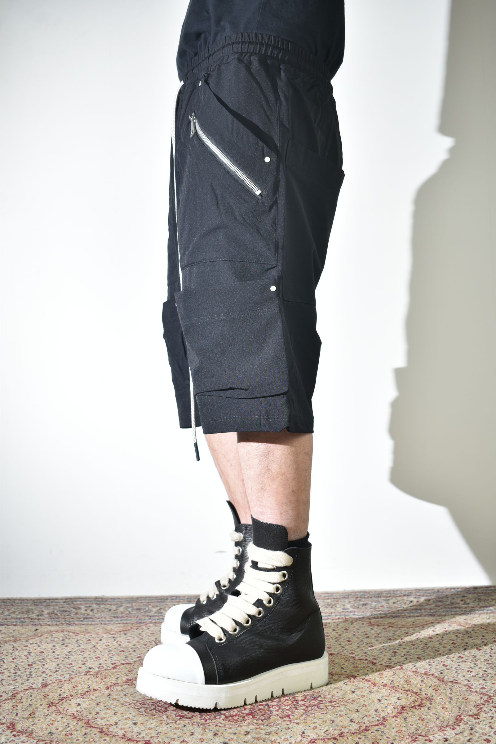 Stretch Nylon Cargo Shorts"Black" / ストレッチナイロンカーゴショーツ"ブラック"