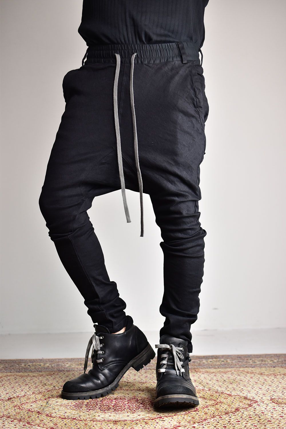 Stretch Denim Sarouel Skinny"Black"/ ストレッチサルエルスキニーデニム"ブラック"