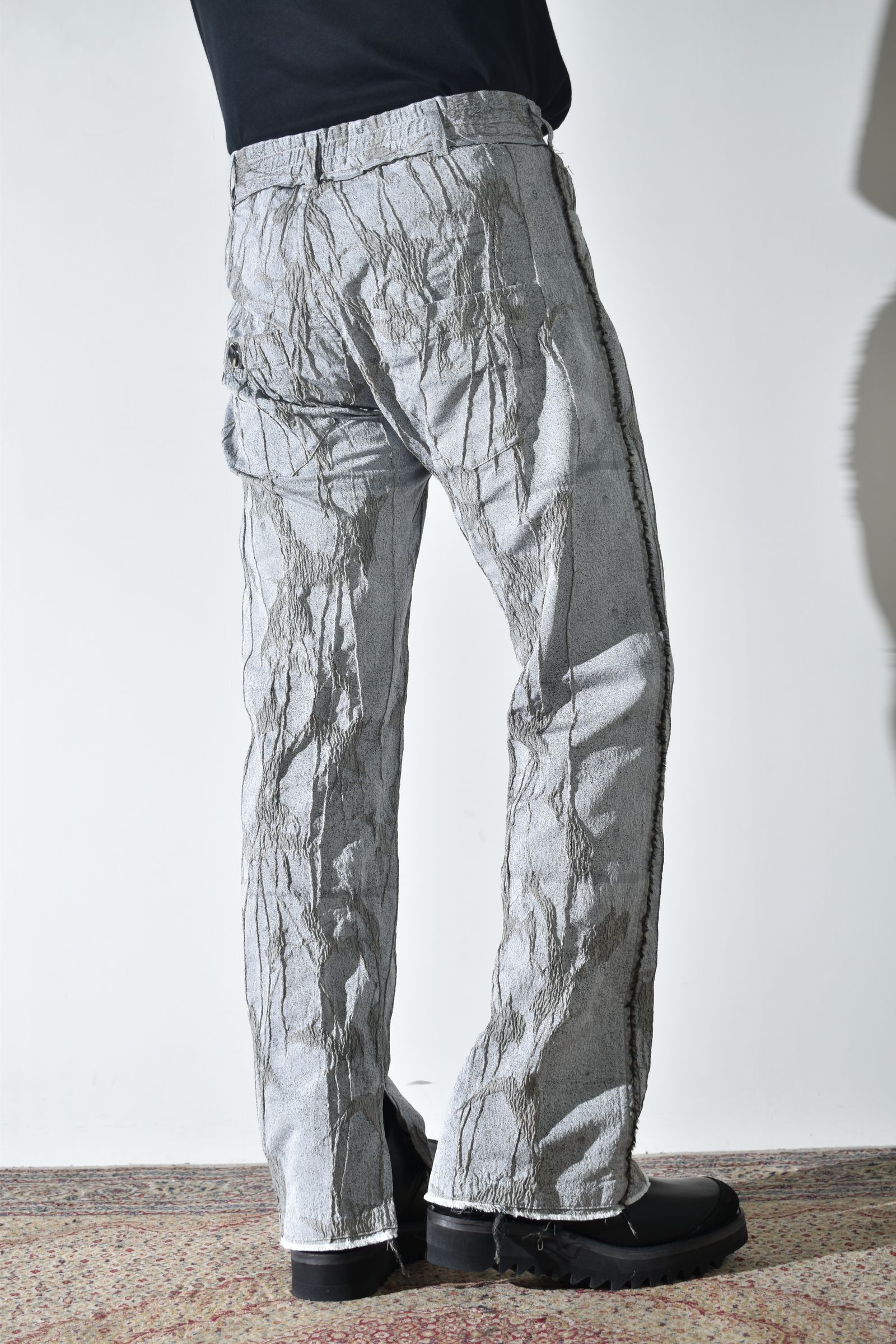 Semi Flared Pants "Ivy×Concrete" / セミフレアパンツ"アイボリー×コンクリート"